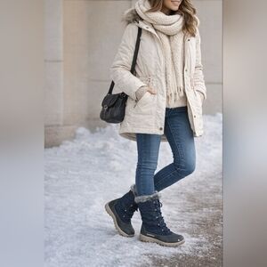 Quechua Blue Lace Up Boots